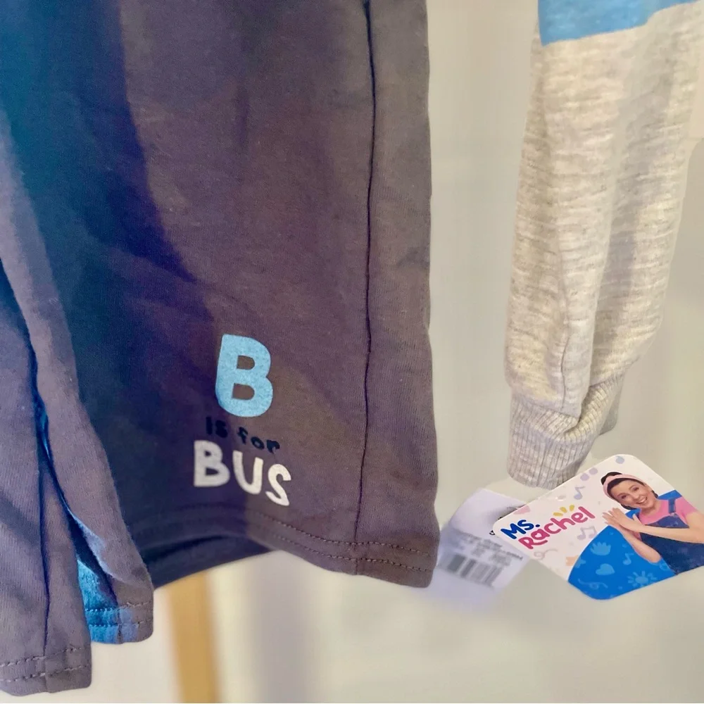 Toddler‎ Boys' 2pk Ms. Rachel Bus Pullover Sweatshirt and Shorts Set - 5T